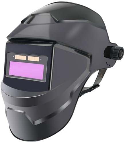 Casco de Soldadura con oscurecimiento automático, energía Solar, 8x11, Ligero, de Polipropileno, con Lente LCD, Transpirable, Resistente al Calor, Ajustable a 180°, Capucha para soldar, máscara