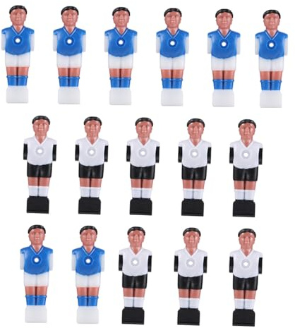 SOPOTUTU 16 Piezas Jugadores de Fútbol de Resina Resistentes y Reemplazables para Futbolín de Figuras Compatible con Varillas Estándar