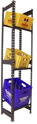 Simon Rack Drinks Crate Rack for 6 Crates, 1800 x 800 x 300 mm, Anthracite, Freestanding Metal Shelf for Water Crates, Beer Crates or Drinks Crates, for Kitchen, Garage or Cellar