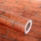 LEPENDOR Selbstklebende Tapete Rote Weinlese Ziegelstein Tapeten Backstein bedrucktes Stick Papier Einfach aufzutragen Peel and Stick Wallpaper - Roter Ziegelstein, 0.45 x 3 m