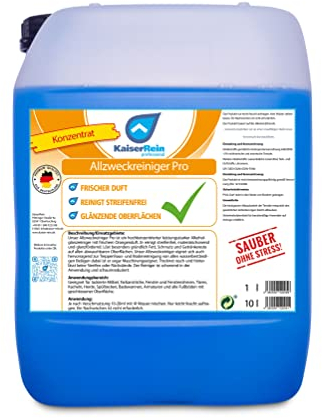 KaiserRein Allzweckreiniger 10 L Kanister Konzentrat Orange Oberflächenreiniger Bodenreiniger Universalreiniger für Boden, Auto und Oberflächen Kraftreiniger fettlösender Industriereiniger