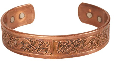 Touchstone fabriqué à la Main par des Artisans Indiens qualifiés. Bracelet magnétique en cuivre Pur de Haute qualité et Durable. Design Celtique Exclusif Chakra Mediation.