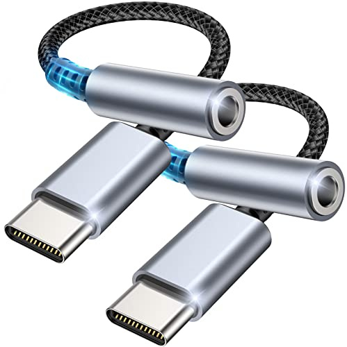 CKCN Adaptateur de Prise de Casque USB C à 3,5mm, Adaptateur Jack USB C | Adapter écouteurs Audio avec DAC Numérique Type C vers Audio Compatible avec iphone 17/16/15 Galaxy S25 S24 MacBook