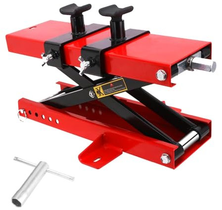 Motorrad-Scherenhebebühne, 1100 Lbs Kapazität, Motorrad-Wagenheber Mit Gummiplattform, Motorrad-Hebebühne For Fahrräder, Geländefahrzeuge, Garage, Wartung Und Reparaturen, Motorrad-Mittelständer