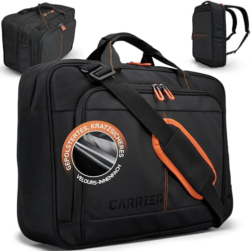 RECARRIER WorkBag Laptoptasche 18 Zoll aus recyceltem PET – Wasserabweisende Laptop Tasche Business Aktentasche mit Schultergurt – Große Notebook Tasche für Arbeit, Büro & Reisen