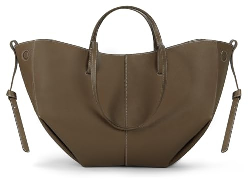 Flügeltasche, Rindsleder, Tragetasche, Damen, Eimer-Handtasche, Premium-Leder, Cyme-Tasche, Schultertasche, leicht, vielseitig für Arbeit, Reisen