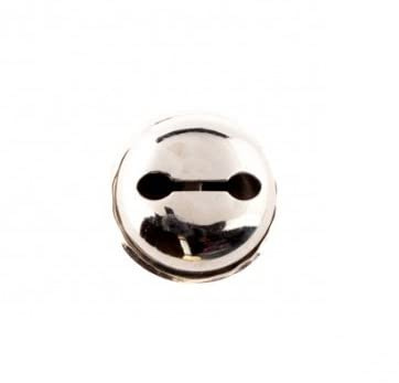 10x Glöckchen Glocke 25mm Schellen mit Öse (Silber)