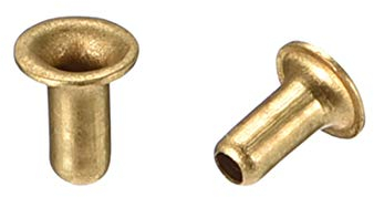 Sourcing map Rivet creux en cuivre avec œillets double face