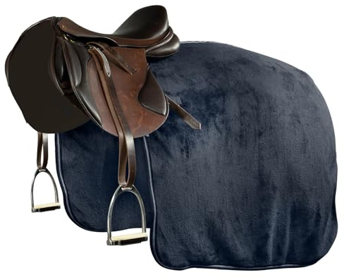 netproshop Fleece Ausreitdecke Nierendecke, Außen Weicher Plüsch Dunkelblau Cob Full XLFull, Groesse:Cob, Farbe:Dunkelblau