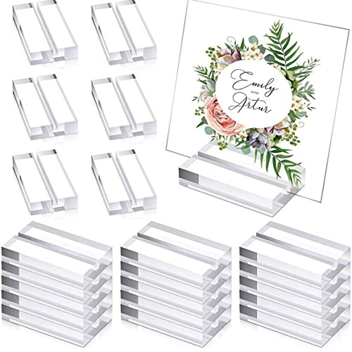 URCHUZE Tischkartenhalter aus Acryl mit Kartenschlitz, transparent, für Menüs, Hochzeiten, Meetings, Bankette, 20 Stück