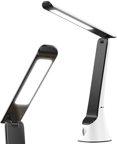 COTLIKE Light Therapy Lamp, 10000 LUX UV-Free LED Sunlight Light, Full Spectrum Mood Light Happy lamp, Touch Control Desk Lamp with Night Light Function Work Office Home -White
