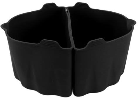 Slow Cooker Divider, 220℃, 2 Pieces, Slow Cooker Divider Liner, Dishwasher Safe, Soft, Durable, 6-7 Quarts for Food (BLACK)