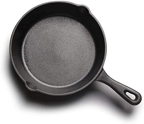 YOtat Sartén Sartén Antiadherente De Hierro Fundido Cacerola Mini Sartén De Hierro Fundido Ollas Y Sartenes (20 Cm)