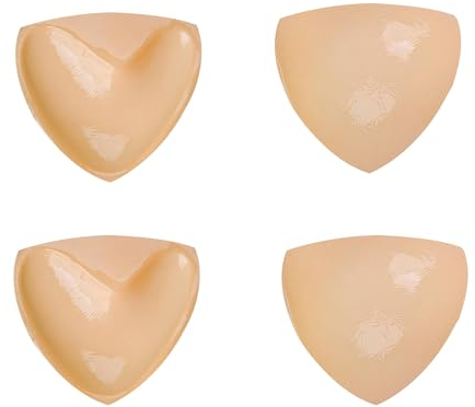 SSKHE 2PCS Double Sided Sticky Push-Up Bra Inserts, Adhesive Silicone Boob Pads for Women, Any Cup Cover (Colour, A/B)