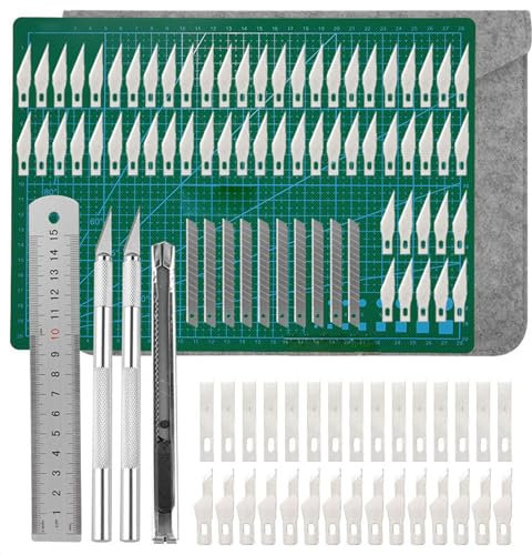 Set Di Coltelli Di Precisione Da Hobbistica Confezione Da 106 Pezzi, Coltello Da Intaglio Artistici Cutter Di Precisione Coltello Da Penna In Metallo Solido, Bulino Per Gli Amanti Dell'Artigianato