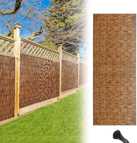 BZCKBZ Clôture en Roseau Naturel 50 × 1000 Cm 60 × 500 Cm 80 × 100 Cm 130 × 300 Cm Clôture Décorative, Clôture D'intimité, Pare-Soleil, Protection De Jardin - Tissé À La Main(50x100cm(1.6x3.3FT))