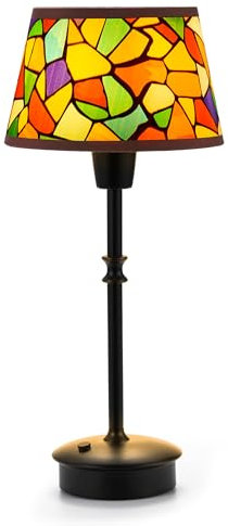 LIT AMPO Cordless Table Lamp with Dimmer, Rechargeable 5200mAh Battery Operated Lamp, Small Touch Nightstand Light, Warm Ambient Lighting for Restaurant Bar Dining Table Patio Side End Table Kitchen