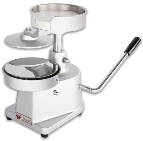 Beeketal 'BPP-5P' Hamburgerpresse Patty Maker für 15 cm Hamburger Patties | Profi Burgerpresse aus Alu und Edelstahl mit rutschfesten Gummifüßen | Inkl. 500 Stück Antihaft Trennblätter