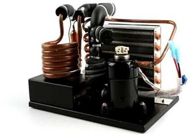 Acondicionador de aire Enfriador compacto de serpentín de cobre de 24 V CC, capacidad de enfriamiento de 200 W, refrigerante R134A, unidad portátil