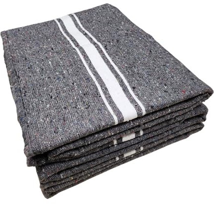LNT France - Lot de 3 Couvertures de Protections de Meubles pour Déménagement, Transport et Stockage - Voiture - Animaux - Yoga 120 x 220 cm - 500 g/m² Couverture 100% Textile Recyclé