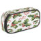 VQUVQV Large Capacity Pencil Pouch, Waterproof Zippered Pen Case for Office Supplies, Portable Makeup Bag with Pen Holder & Mesh Pocket, Christmas Xmas Holly Leaf