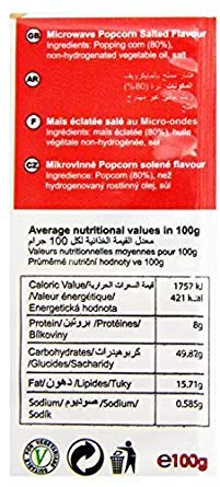 Eazy Pop - Gesalzenes Popcorn - 4 x 100 g