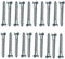 M6 Coach Wood Screws Hex Head Width 10mm Zinc Plated Steel Screw Hexagon Half Thread Lag Bolts Silver Long 2 inch 50mm x 6mm (2 x 0.24) Box of 20 pcs