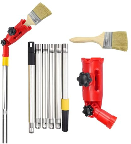 Sirxlevcy Mehrwinkel-Pinsel-Verlängerungsstangen-Set, Halterung für Hand-Malerwerkzeug-Verlängerung, Geeignet für Decken,