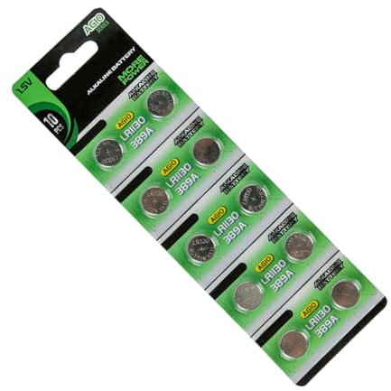 Avejjbaey Batterie alcaline a bottone AG10 LR1130, 1,55 V, adatte per telecomandi e piccoli gadget, 10 pezzi/20 pezzi