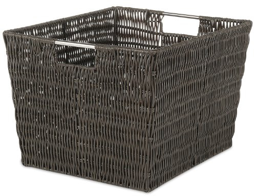 Whitmor Rattique Storage Tote Basket - Espresso