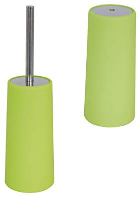 MSV 140937 - Set spazzolone WC con supporto in polipropilene/acciaio INOX 380C, dimensioni 0,1 x 36 x 0,1 cm, colore verde
