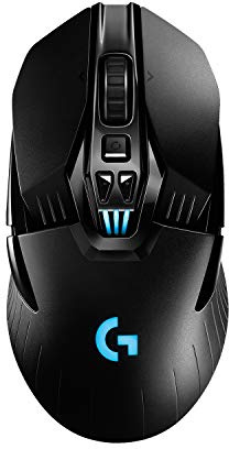 Logitech G903 Lightspeed Wireless Gaming Mouse w/Hero 25K Sensor, 140+ Hour with Rechargeable Battery and LIGHTSYNC RGB. POWERPLAY Compatible, Ambidextrous, 107g+10g Optional, 25,600 DPI - Black