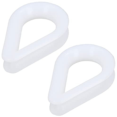 White Nylon Rope Splice Thimble for 14mm Rope Spliced Boat Sailing Thimbles