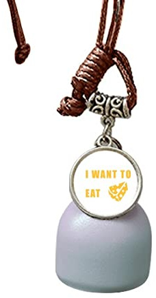 Eat Cheese Desire Life Art Deco Fashion Dream Catcher Wind Chime Car Hanging Bell