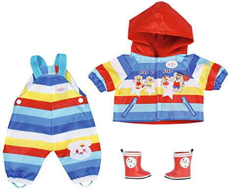 BABY born Kindergarten Matschhose Set für 36 cm Puppen, Set bestehend aus Puppenanzug und Gummistiefeln, 834930 Zapf Creation