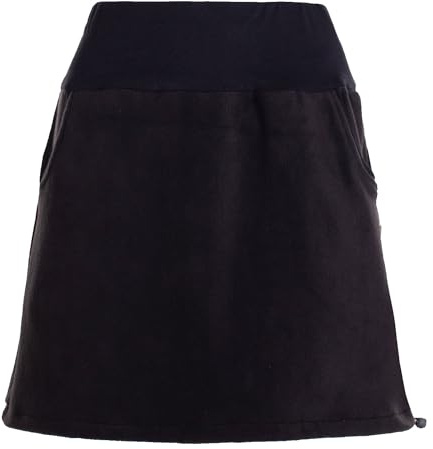 Vishes - Alternative Bekleidung - Thermorock Warmer Damen Winterrock kurz Minirock aus ECO-Fleece schwarz 38