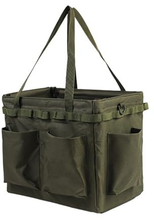 Bolsa de Transporte de Camping, Bolsa de Almacenamiento de Picnic de múltiples Bolsillos Multi Funcional y de Gran Capacidad con Orificios Colgantes Multitool Outdoor-Organizer,Verde,Without Lid