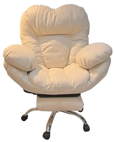 Silla de oficina ejecutiva ergonómica con respaldo alto, silla de escritorio giratoria grande y alta de cuero con asiento ancho y cómodo, reposabrazos ajustables para oficina y juegos