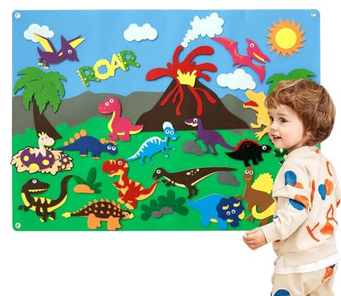 Pizarra de historias de fieltro DIY – Juego de narración de historias de franela, actividad educativa preescolar | Tablero de fieltro para niños, niñas, aprendizaje creativo, tiempo de juego, hogar