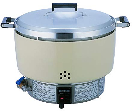 Thunder Group RER55ASN Rice Cooker, Natural Gas, 55 Cup uncooked Rice Capacity, 23 x 18-1/2 x 17-3/4, Lift-Off Cover, Automatic simmers, Piezo Pilot Ignition, Accurate an