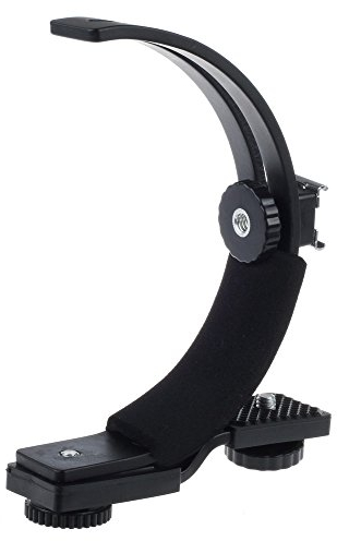 Fotga C-Shape Hot Shoe Bracket for continuous LED Photo Video Light DV Mini DV Camcorder DSLR DC