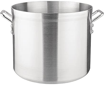 Vogue Aluminium Deep Boiling Pot 33cm, 22.7Ltr - Even Heat Distribution, Ideal for Pasta, Soup, Stew S351