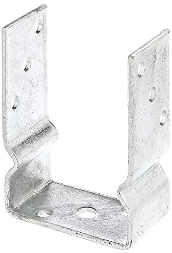 Alberts 217631 Anclaje para postes de forma U, Para atornillar o empotrar en hormigón, Galvanizado en caliente, Anchura de apertura 101 mm