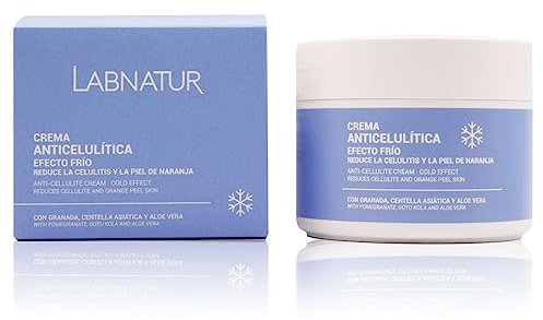 Labnatur Gel-Crema Anticelulítico Efecto Frío - Con Granada, Centella Asiática y Aloe Vera - Mejora la Elasticidad y Reduce la Piel de Naranja - Natural y Vegano - Fabricado en España - 300 ml