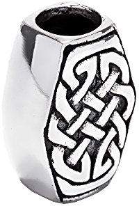 NKlaus Keltische Haar Bartperle Celtic Knoten Muster Antik 925er Sterlingsilber Silber 7685