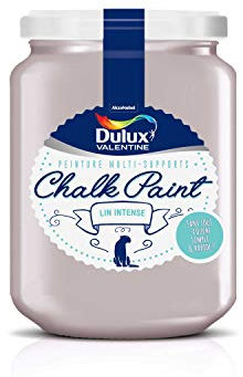 Dulux Valentine Chalk Paint Peinture intérieure de Rénovation - Multi-supports - Couleur : Lin Intense - 0.4L - 5329873