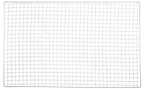 HARFINGTON 2pcs Square BBQ Grill Net 30x60cm Galvanized Iron Barbecue Mesh Mat for Baking Smoking Charcoal Grilling Roasting