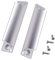 Cimown Manija de aleación de aluminio de 2 piezas | Manija de puerta corredera | Manija de puerta de balcón | Manija de cajón de gabinete | Para ventanas, herrajes para muebles con tornillos (plata)
