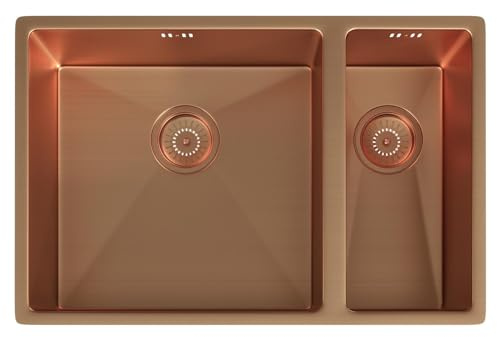 Liquida EL670CP 1.5 Bowl PVD Undermount Brushed Copper Kitchen Sink
