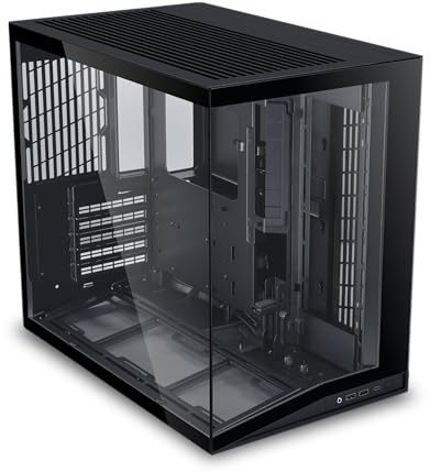 LIAN LI O11D MINI V2 | Compact ATX Mid-Tower Airflow Computer Case | Panoramic View | Fully Ventilated Airflow | Adjustable I/O | Pillar-Less | Cable Management | Black (O11DMIV2X)